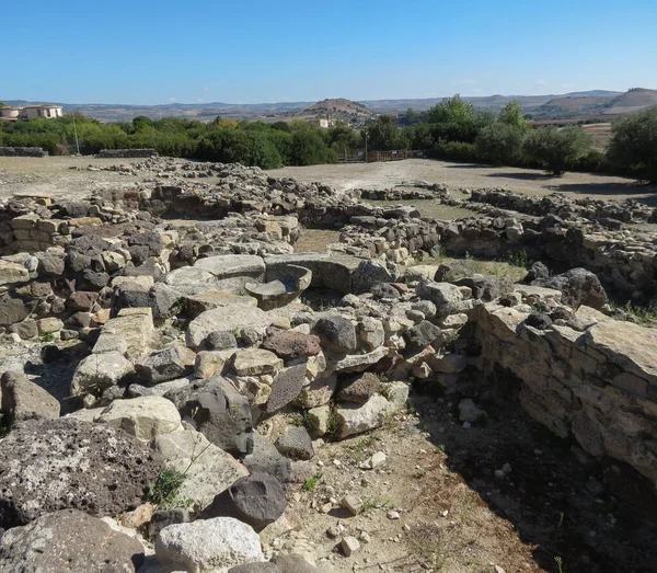 Barumini Sardinia Italia Circa Octubre 2019 Nuraghe Barumini Ruinas Edificio — Foto de Stock