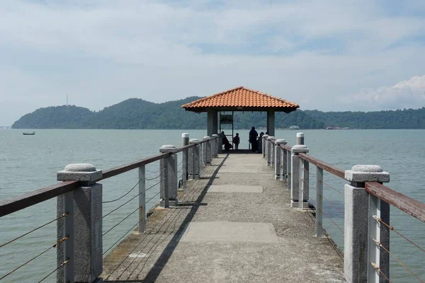 Tanjung Piai Dermaga Kayu Terletak Pontian Malaysia — Stok Foto