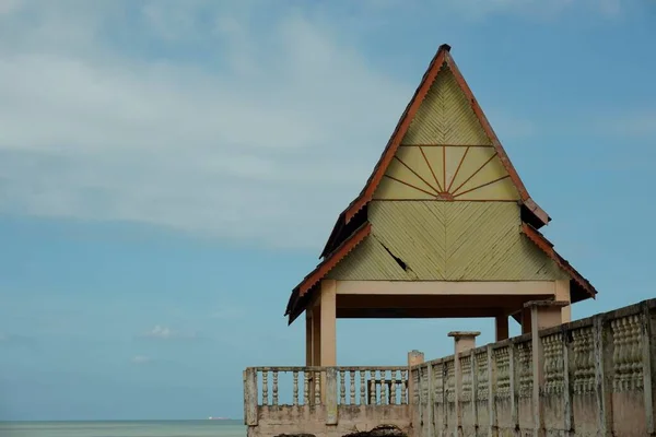 Melaka Malasia Julio 2020 Antiguo Edificio Embarcadero Playa Tanjung Bidara — Foto de Stock