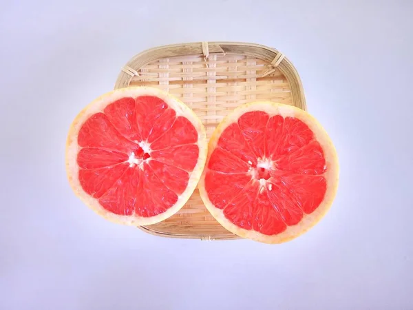 Close Grapefruit White Background — Stock Photo, Image