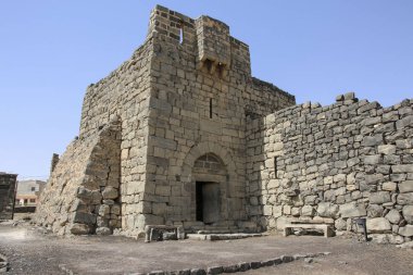 Qasr al-Azraq is one of the Desert castles in the east of Jordan clipart