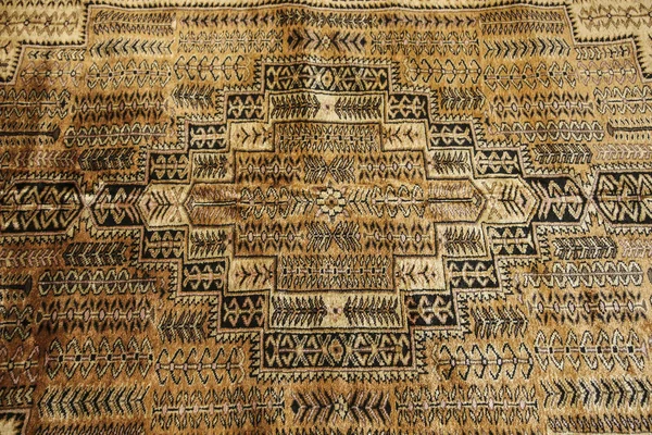 Textura Tapete Tradicional Indiano Com Padrão Geométrico Índia — Fotografia de Stock