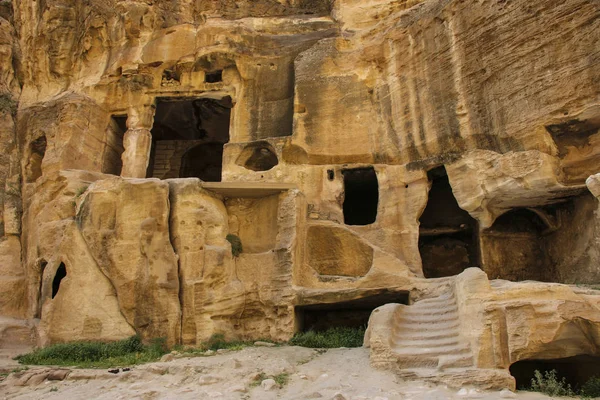 Pequeno Petra Siq Barid Wadi Musa Jordânia Conjunto Arquitetônico Little — Fotografia de Stock