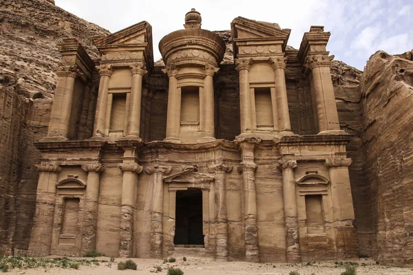 Deir Den Antika Staden Petra Jordanien Deir Kallas Klostret — Stockfoto