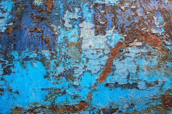 Blue Metal Rust Grunge Background Texture Rusted Old Vintage Retro — Stock Photo, Image