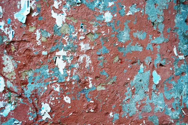 Vieux Mur Rouge Bleu Minable Pour Texture Fond Texte Image — Photo