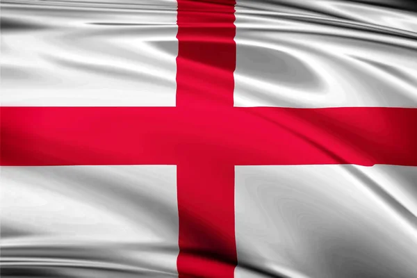 Flagge des Königreichs England Seide. — Stockfoto