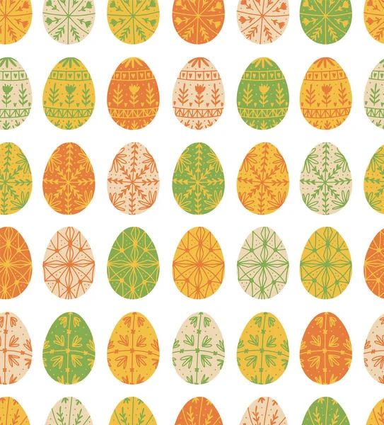 Huevos Pascua Patrón Sin Costura Pysanky Estilo Ucraniano — Archivo Imágenes Vectoriales