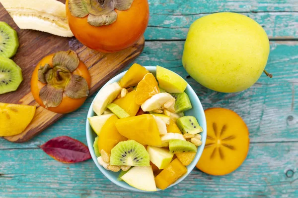 Una Ensalada Saludable Deliciosa Con Varias Frutas —  Fotos de Stock