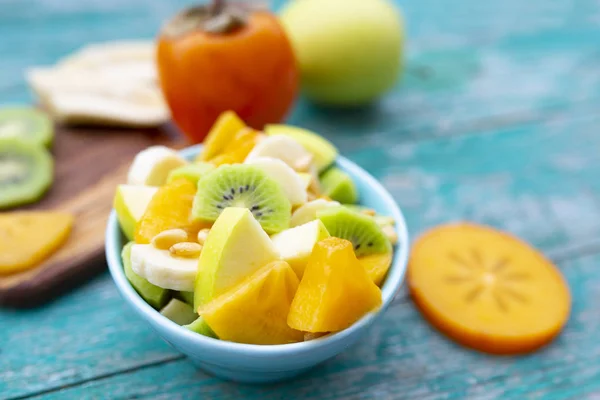 Una Ensalada Saludable Deliciosa Con Varias Frutas —  Fotos de Stock