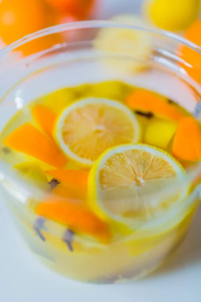 Una Bebida Saludable Con Limón Jengibre Para Aumentar Inmunidad —  Fotos de Stock
