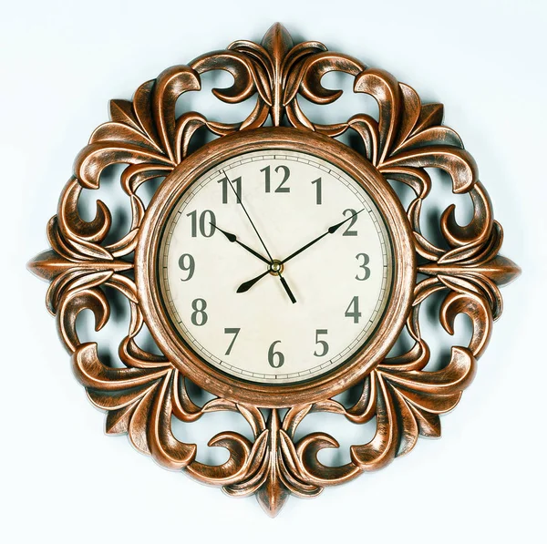 Wall Clock Isolated White Background — Stock Photo, Image