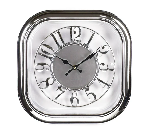 Reloj Pared Aislado Fondo Blanco — Foto de Stock