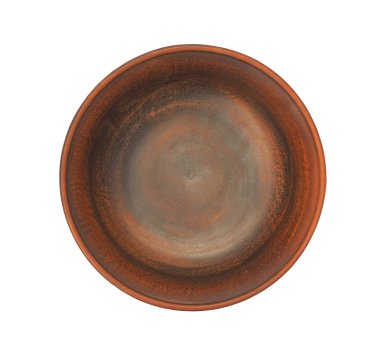 Beyaz bir arka plan üzerinde izole seramik tabak