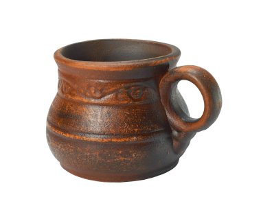 Kil kase beyaz bir arka planda (Üstten Görünüm)