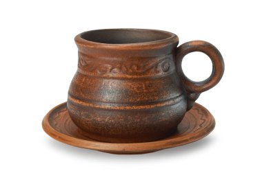 Kil kase beyaz bir arka planda (Üstten Görünüm)