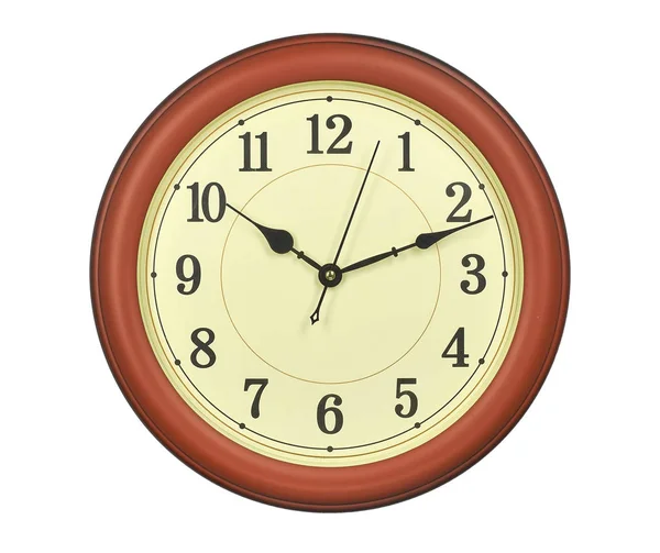 Quartz Wall Clock White Background Isolated — Stock Photo, Image