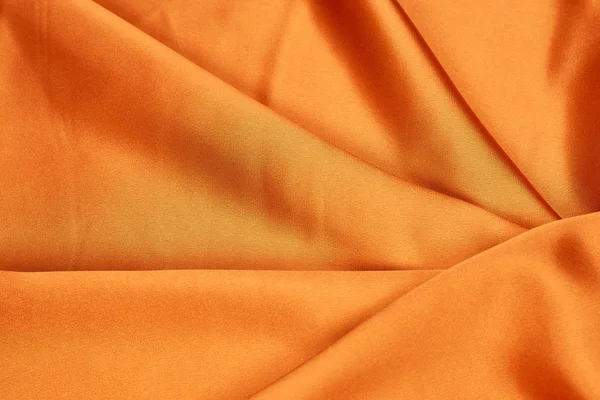 Jasny Pomarańczowy Tkaniny Jedwabne Przepełnione Jasnym Tle Tekstury — Zdjęcie stockowe