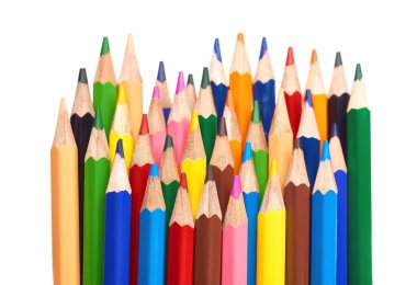 12 renk gökkuşağı close-up farklı renklerde kalemler