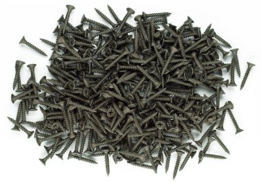 öz metal vida onaltılık başının üstüne beyaz bir arka plan ile dokunarak