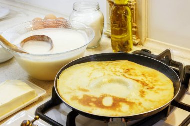 Arka plan sütü, yumurta, Sug krep yapma süreci