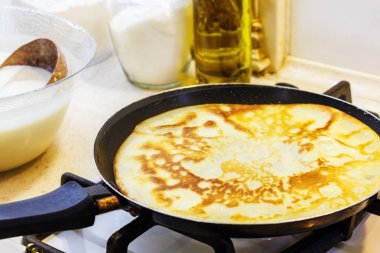 Arka plan sütü, yumurta, Sug krep yapma süreci