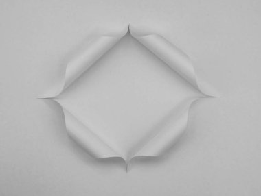 Kağıt çerçeve - delik ve arka plan kesmek