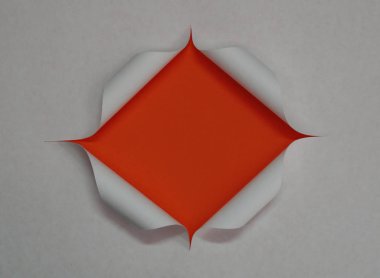 Kağıt çerçeve - delik ve arka plan kesmek