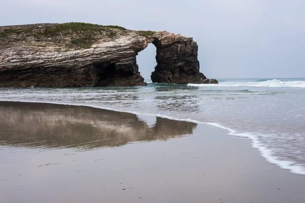 Playa Las Catedrales Ribadeo Lugo Galicia España — Foto de Stock