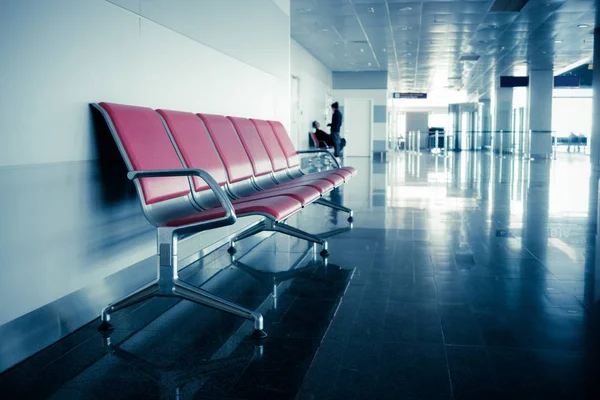 Pasajero Borroso Terminal Del Aeropuerto Fondo Interior —  Fotos de Stock