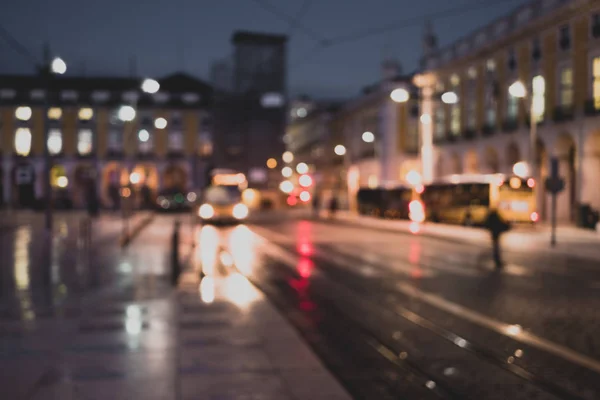 夜の街 Blured ライト抽象的な背景 — ストック写真