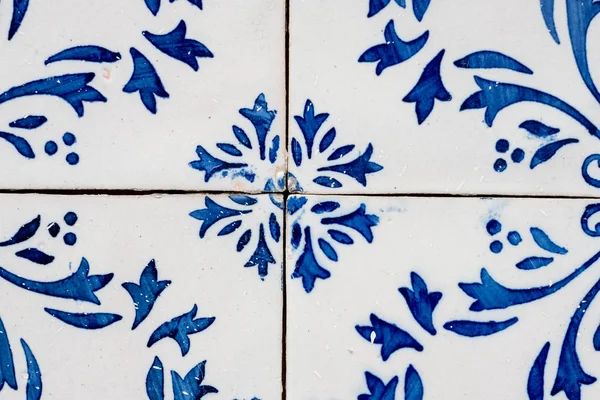 Background Beautiful Blue White Pattern Style Azulezhu Portugal — Stock Photo, Image