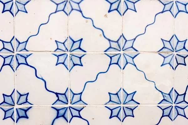 Portekiz Tarzı Azulezhu Güzel Mavi Beyaz Desen Arka Plan — Stok fotoğraf
