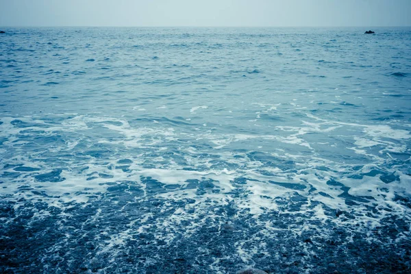 Stormachtige Zee Golven Abstracte Natuur Landschap Achtergrond — Stockfoto