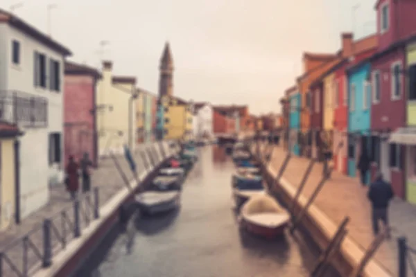 Vista Panorâmica Turva Canal Veneza Itália Fundo Bokeh Embaçado — Fotografia de Stock