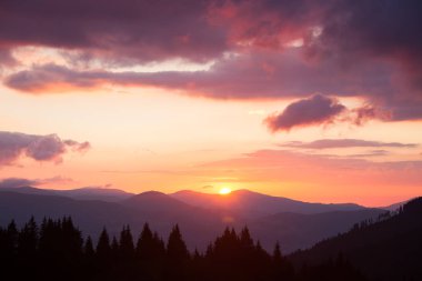 Great Smoky Mountains National Park Scenic Sunrise Landscape clipart