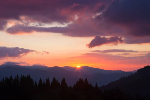 Parque Nacional Las Grandes Montañas Humeantes Paisaje Escénico Del Amanecer — Foto de Stock