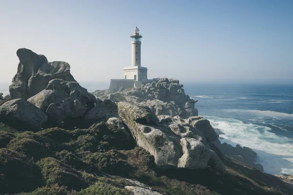 Vuurtoren Van Punta Nariga Malpica Coruna Spanje — Stockfoto