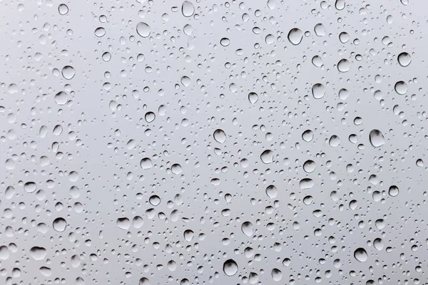 Drops Rain Window Glass Window View Overcast Clouds — Stock Photo, Image