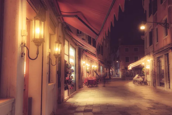 Nightlife Old European City Venice Italy — Stock Photo, Image