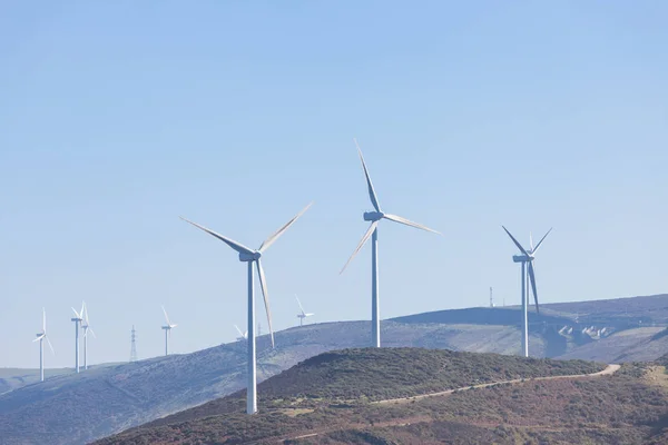 Ветряные Мельницы Производства Электроэнергии Концепция Чистой Энергии — стоковое фото