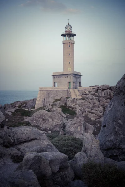 Faro Punta Nariga Malpica Coruña España — Foto de Stock