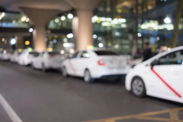 Taxi Arka Plan Bulanıklık Bokeh Havaalanı Park Yerinde — Stok fotoğraf