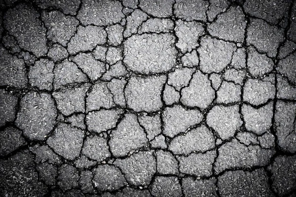 Old Worn Cracked Asphalt Cracks — Stock Photo, Image