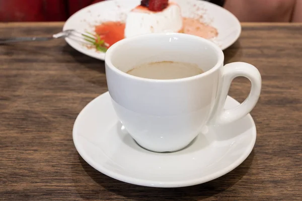 Кава Пиріг Десерт Столом Кафе — стокове фото