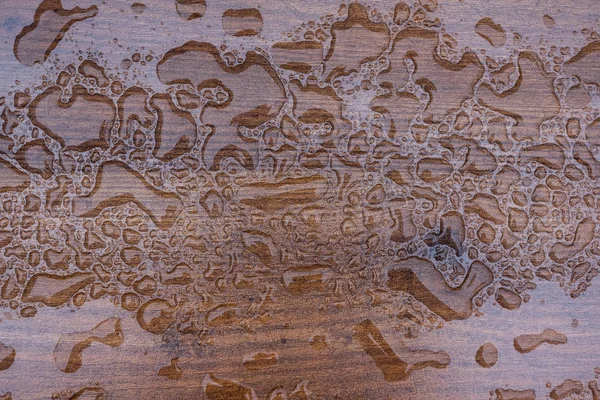 Water Drops Wooden Surface Abstract Background — Stock Photo, Image