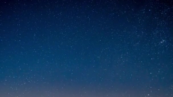 Stjärnklar Natt Himlen Tidsfördröjning — Stockvideo