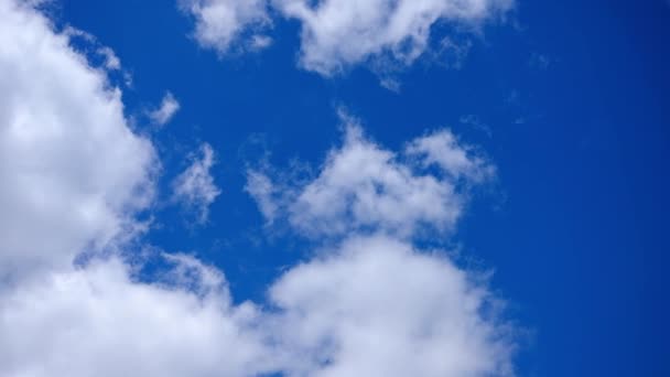 Nubes Movimiento Sobre Cielo Azul Lapso Tiempo Video — Vídeo de stock