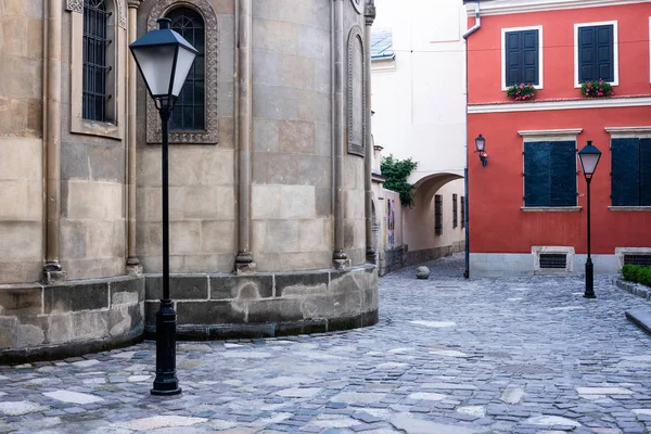 Old Street Prague Morning Downtown Czech Republic European Travel — Stock Photo, Image