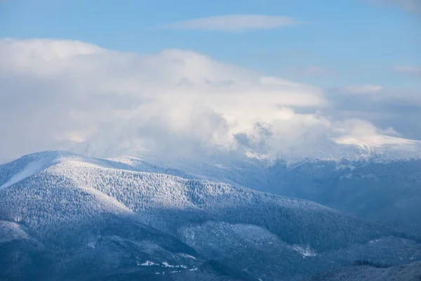 Panoramiczny Widok Pokryte Śniegiem Blue Ridge Mountains Tennessee Usa — Zdjęcie stockowe